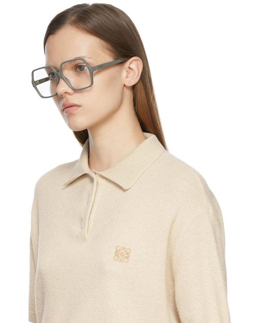 Loewe White Square-Frame Sunglasses