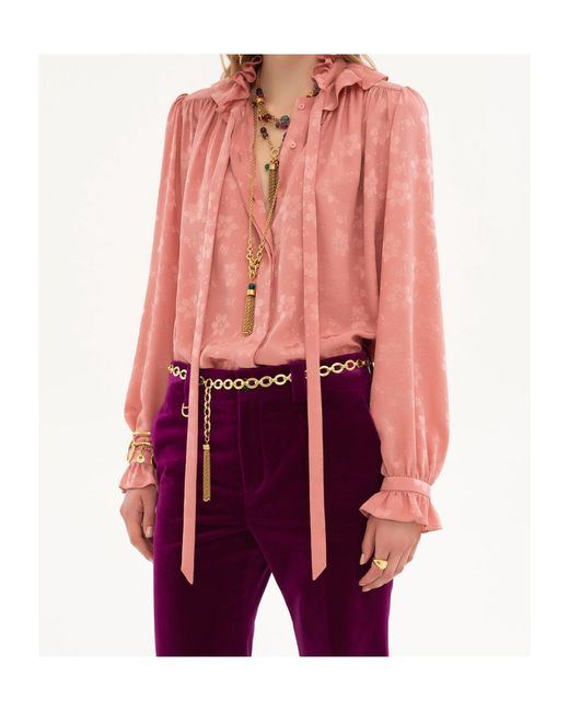 Chloé Pink Chloé Floral Printed Long Sleeved Blouse
