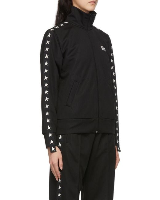 Golden Goose Deluxe Brand Black Star Tape Zipped Jacket