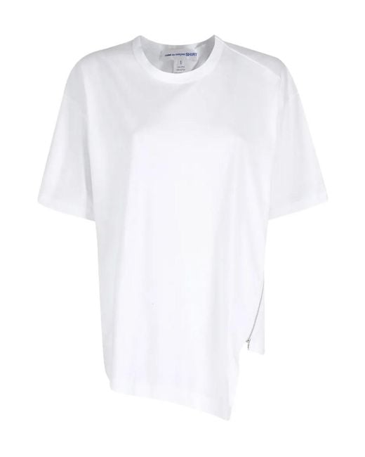 Comme des Garçons White Comme Des Garçons Shirt Zip Detailed T-Shirt