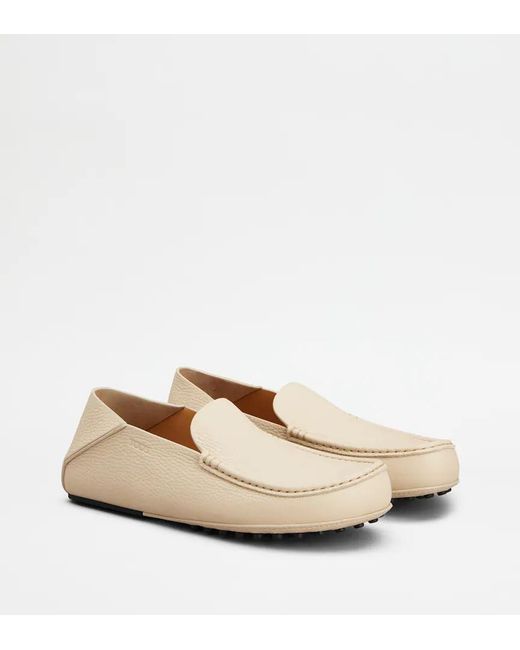 Tod's Natural Round-Toe Loafers for men