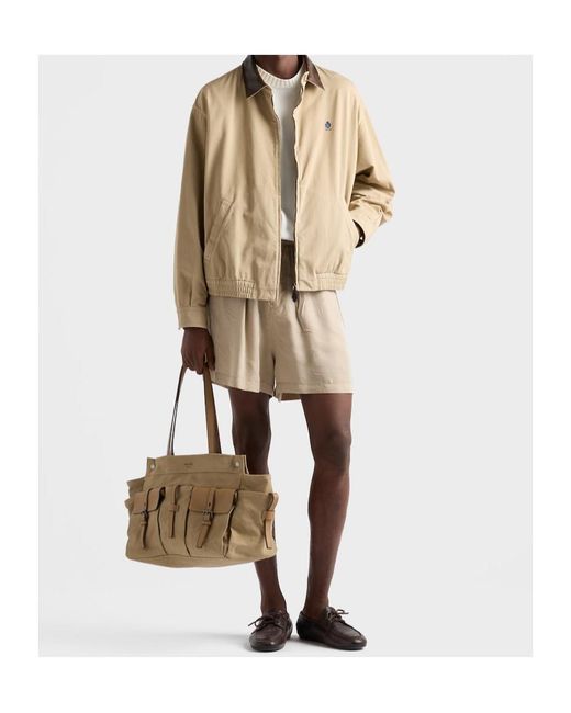 Prada Natural Buckled Pocket Tote Bag for men