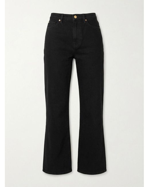 TOVE Black Sade High-Rise Straight-Leg Jeans