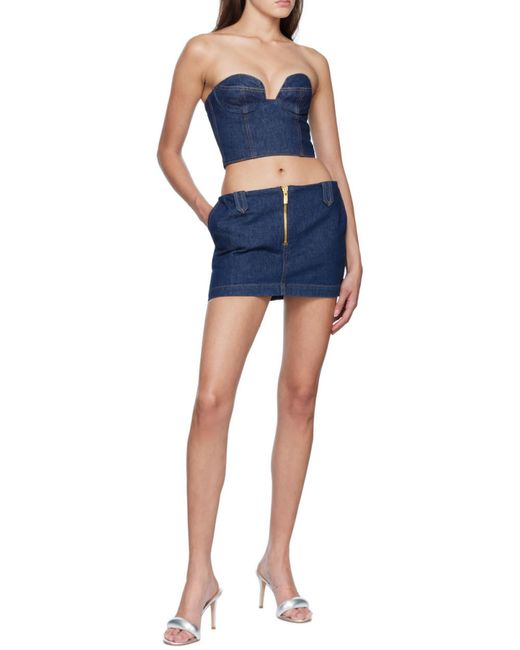 Magda Butrym Blue Denim Corset Top