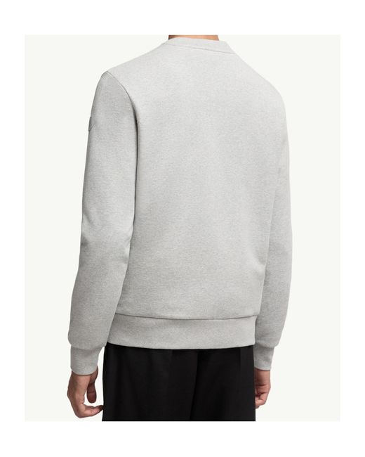 Moncler Gray Mascot Patch Crewneck Sweatshirt for men
