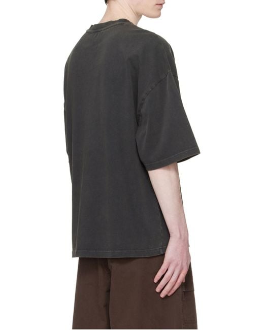 Entire studios Black Oversized Boxy T-Shirt for men