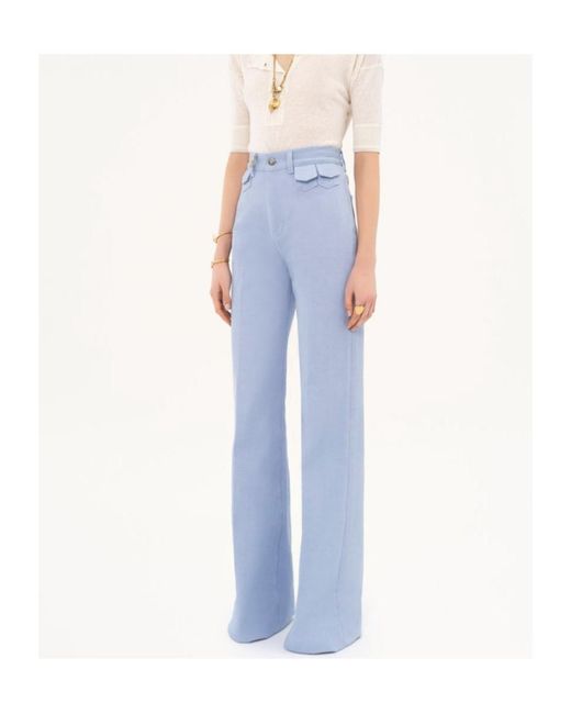 Chloé Blue Chloé High-Waisted Flared Jeans