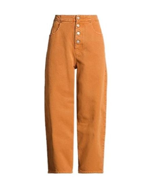 MM6 by Maison Margiela Orange Straight-Leg Casual Pants