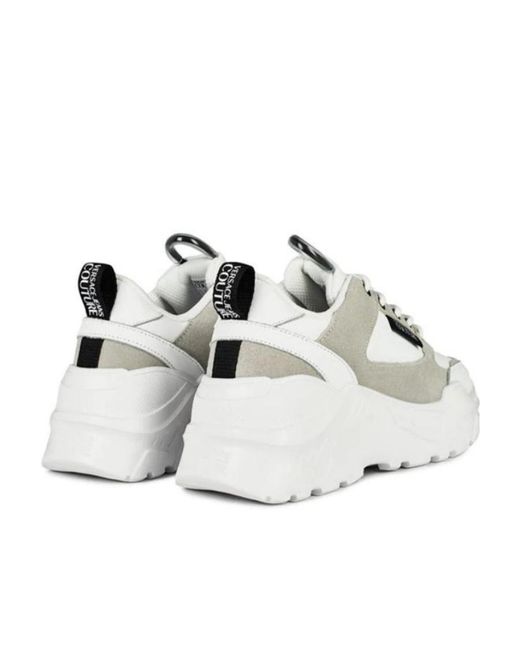 Versace Jeans White Logo Low-Cut Sneakers