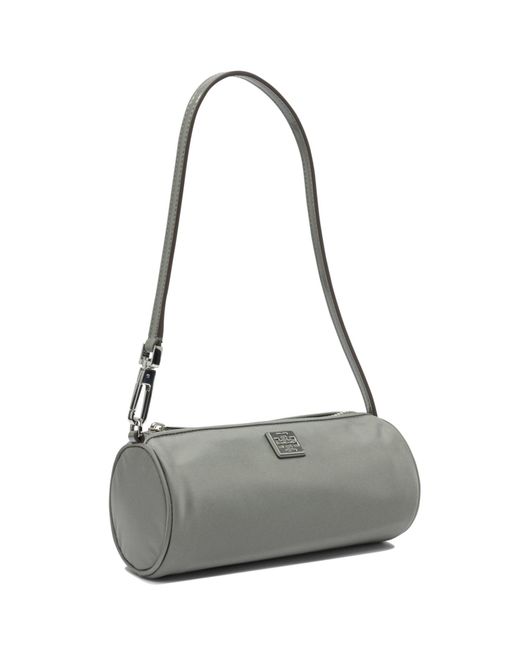 Tory Burch Gray Virginia Zipped Cylinder Bag