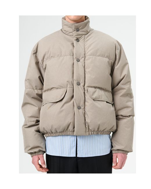 Our Legacy Brown Inhale Press-Stud Puffer Jacket for men