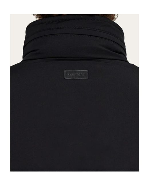 Ferragamo Black Ferragamo Long-Sleeved Padded Jacket for men