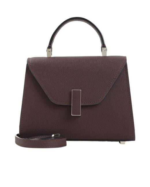 Valextra Brown Iside Foldover Micro Crossbody Bag