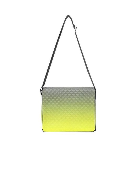 Emporio Armani Yellow Logo Gradient Shoulder Bag for men