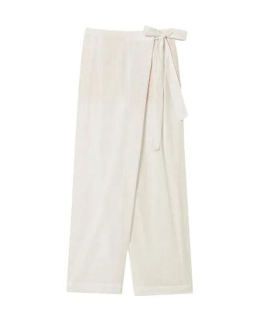 Twinset White Muslin Palazzo Trousers