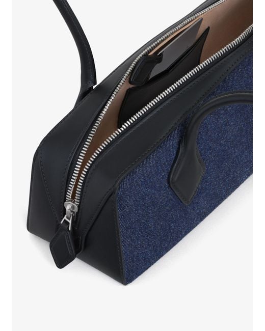 Alaïa Blue Alaïa Le Teckel Medium Shoulder Bag