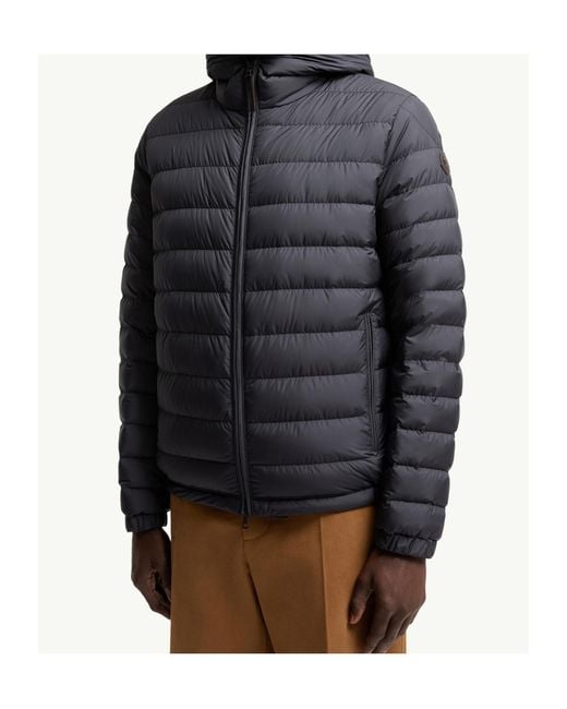 Moncler Gray Solienn Hooded Zip-Up Padded Jacket for men