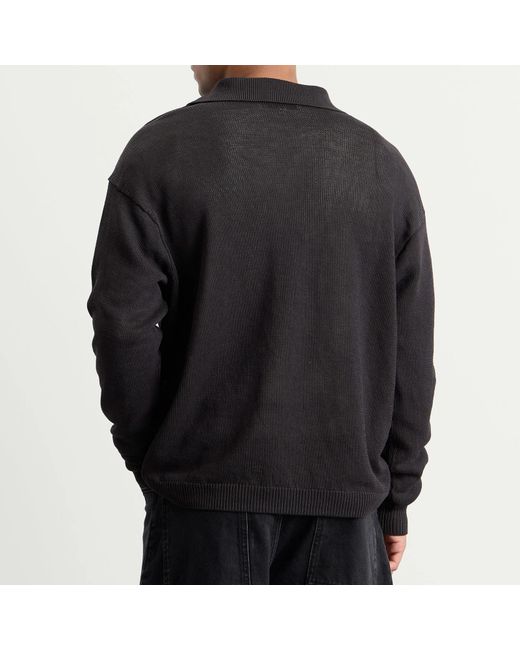 Studio Nicholson Black Zip Pullover for men