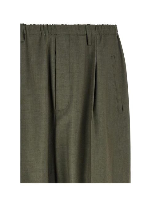 Magliano Green People's Pleated Tapered Pants for men