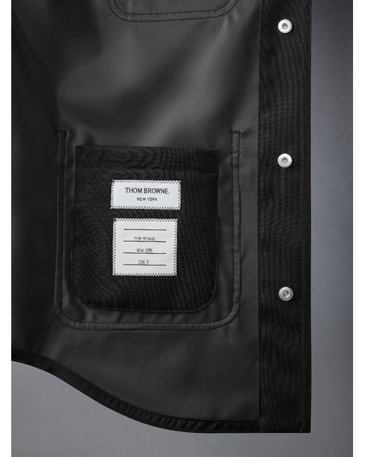 Thom Browne Black Wool Shirt Jacket for men