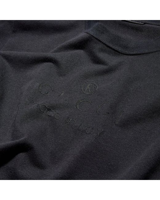 Gucci Black Cotton Jersey T-Shirt With Print for men