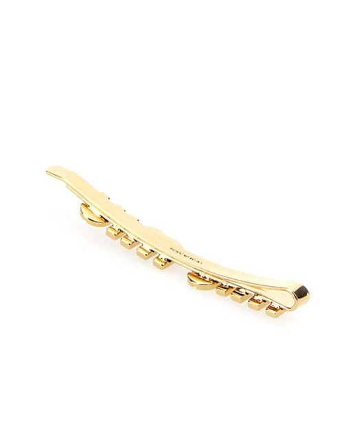 Miu Miu White Logo-Lettering Hair Clip