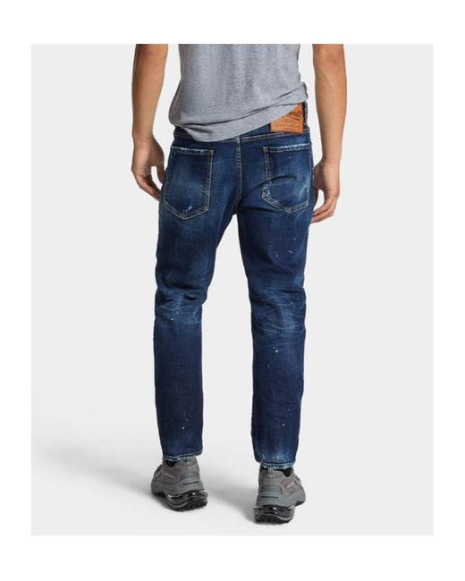 DSquared² Blue Perfect Clean Wash Bro Jeans for men