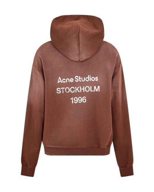 Acne Brown Logo Hoodie for men