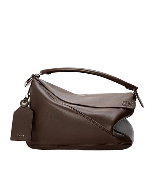 Loewe Brown Large Featherlight Puzzle Bag for men