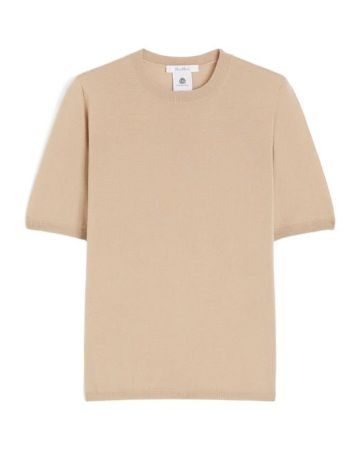 Max Mara Natural Gerico Short-Sleeved Knitted Jumper