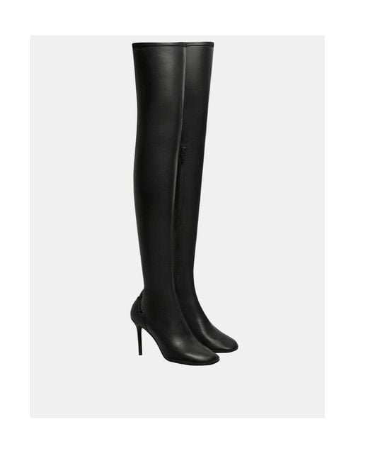 Courreges Black Courrèges Oblique Thigh-High Boots