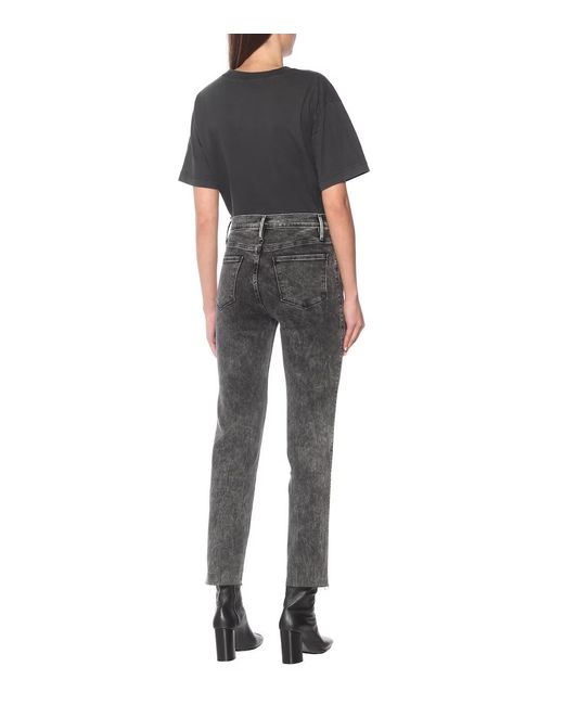 FRAME Gray Belt-Loop Jeans