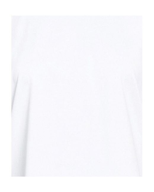 Max Mara White Solid Color T-Shirt