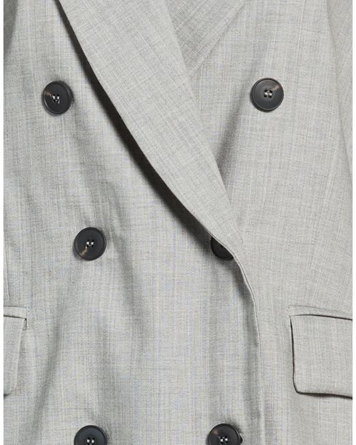 MAX&Co. Gray Minimalist Thin Wool Blazer