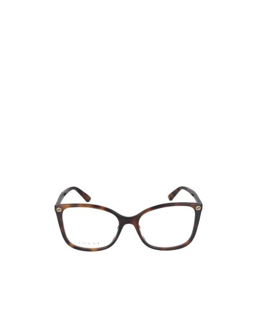 Gucci White Eyewear Square Optical Glasses