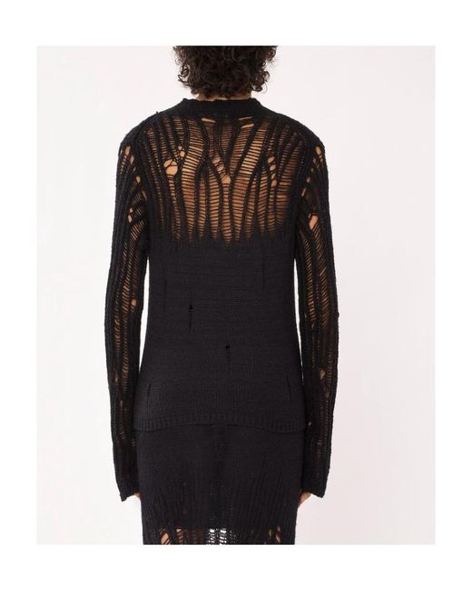 Chloé Black Chloé Fitted Mock-Neck Sweater