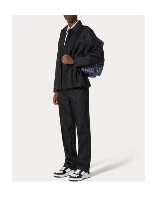 Valentino Black Toile Iconographe High Waist Pants for men