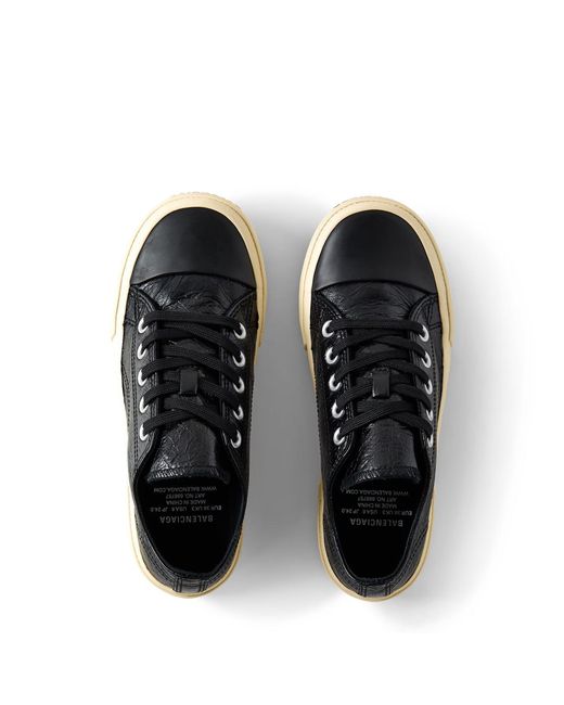 Balenciaga Black Lace-Up Low-Top Sneakers