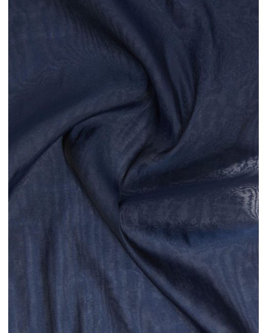 Max Mara Blue 'S Logo Patch Scarf
