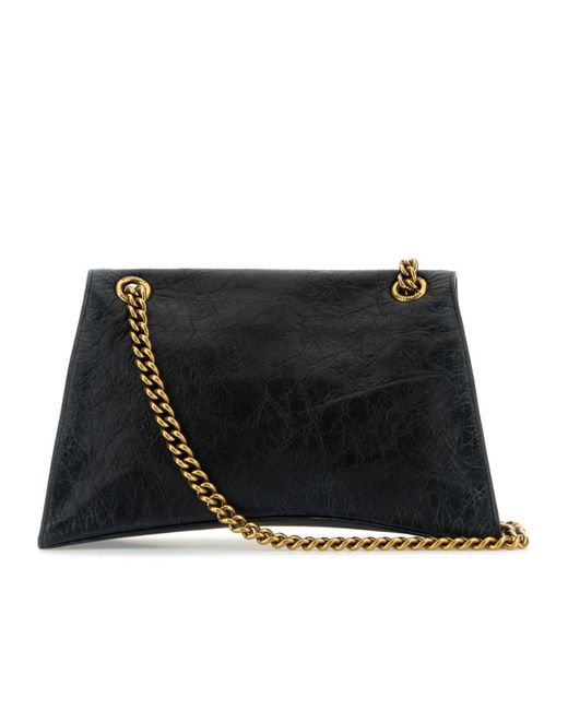 Balenciaga Black Crush Medium Chain Shoulder Bag