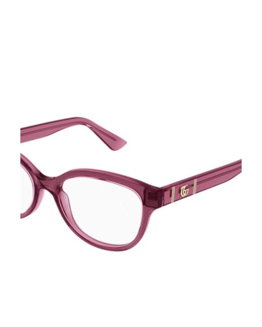 Gucci White Eyewear Round Frame Glasses