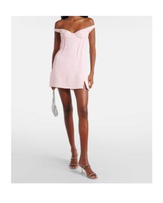 David Koma Pink Off-Shoulder Minidress