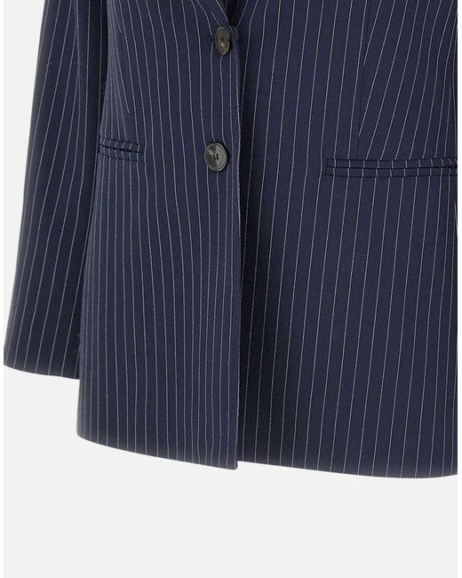 Marella Blue Striped Blazer