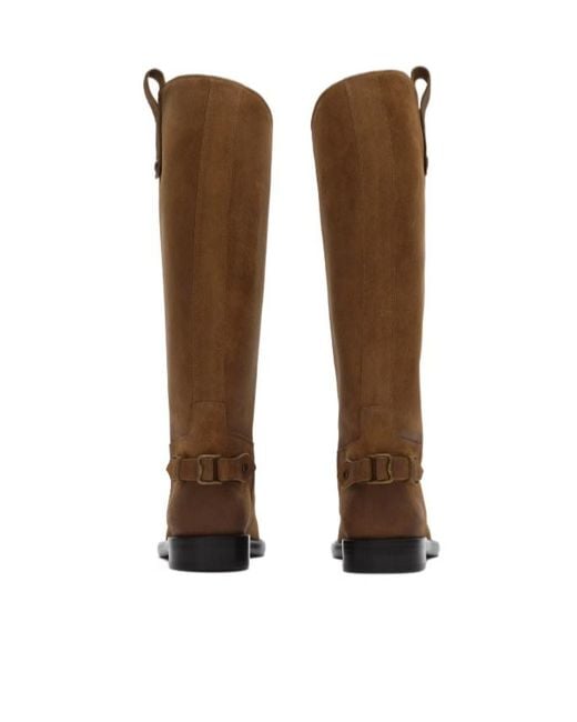 Burberry Brown Cavalier Buckled Knee-High Boots