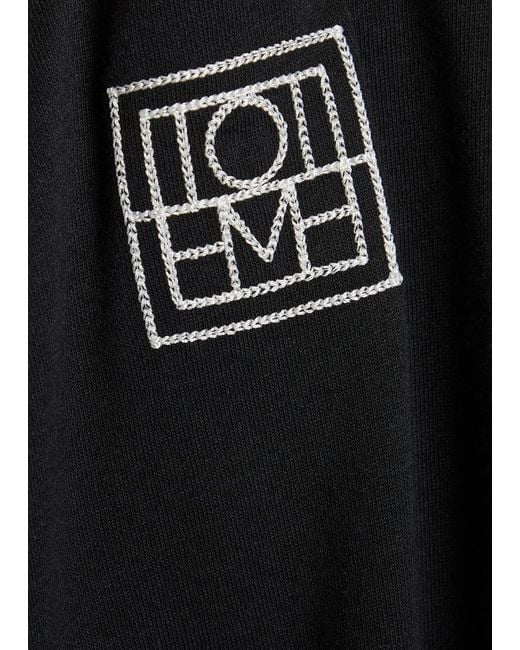 Totême Black Solid-Color Cotton T-Shirt
