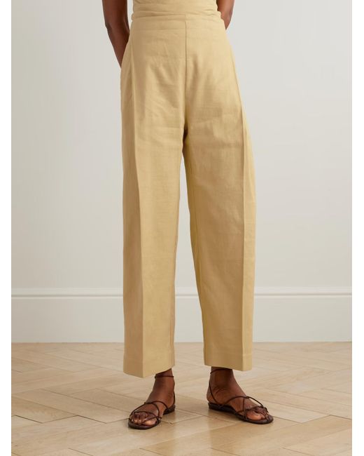 TOVE Natural Ornella Wide-Leg Pants