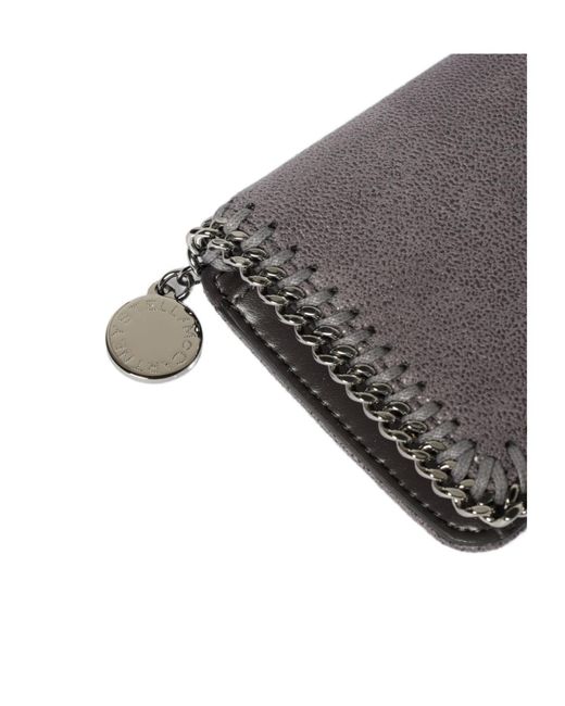Stella McCartney Gray Falabella Chain-Trim Wallet