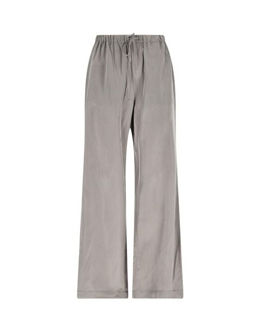 Rohe Gray Striped Drawstring Pants