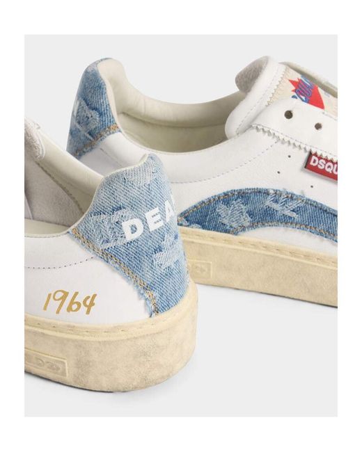 DSquared² White Rider Lace-Up Sneakers for men