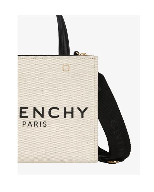 Givenchy Natural Logo Printed Mini Tote Bag